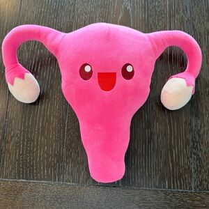 Pink Plush Uterus Ovaries Stuffy OBGYN Gynecologist Hysterectomy Gift
